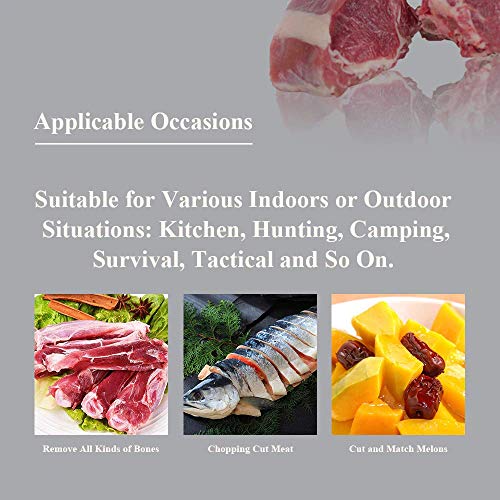 Hand-forged Butcher Boning Knife, Hammered Kitchen Chef Knife Meat...