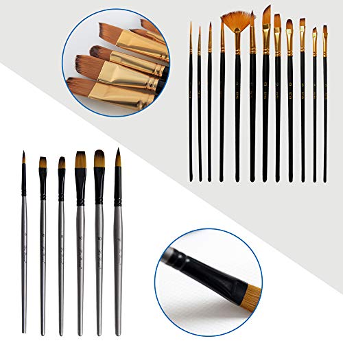 Artist Painting Set 37Pcs Art Supply with Wooden Table Easel, 12 A...