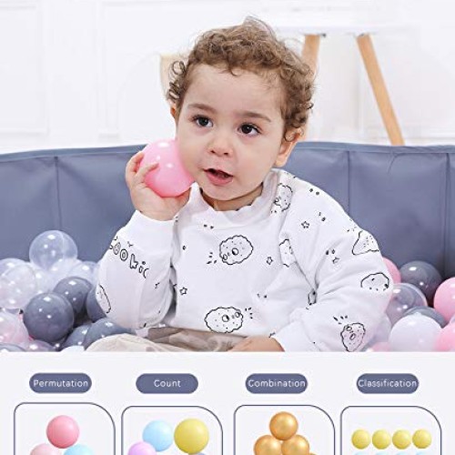 MoonxHome Ball Pit Balls Crush Proof Plastic Balls for Childrens ...
