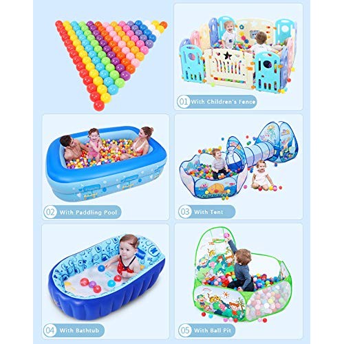 MoonxHome Ball Pit Balls Crush Proof Plastic Childrens Toy Balls ...