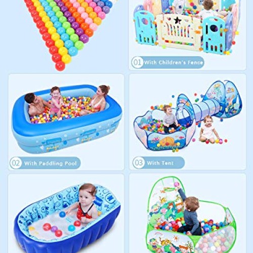MoonxHome Ball Pit Balls Crush Proof Plastic Childrens Toy Balls ...