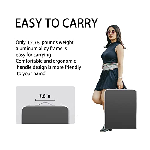 Moosinily 4 Feet Folding Table Aluminum Portable Camping Table Adj...