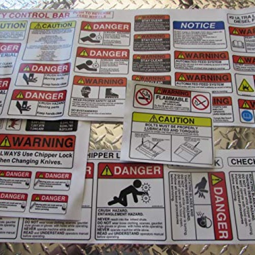 MORBARK Wood Chipper Safety Decal KIT