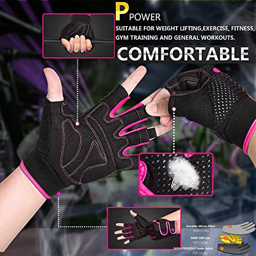 MOREOK Workout Gloves Gym Gloves for Men/Women, 3MM Gel Pad 3/4...