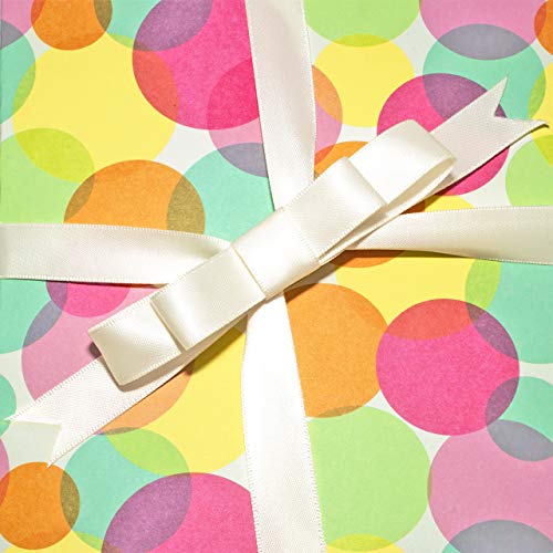 Morex Ribbon Double Face Satin Ribbon, 5/8 by 100 yd, Antique White