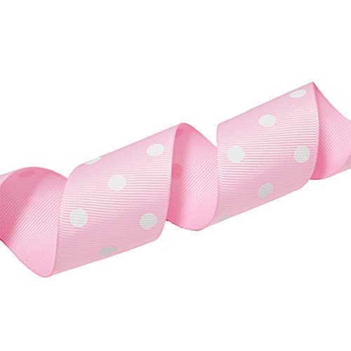 Morex Grosgrain Dot Ribbon, 1-1/2-Inch by 20-Yard Spool, Light Pin...