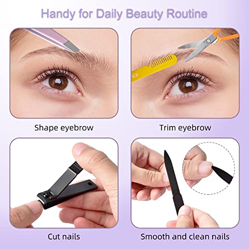 Tweezer Set with Nail Clippers, MORGLES Tweezers Set, Professional...