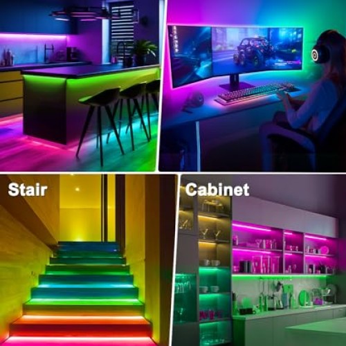 MORIACC TV LED Lights 13.1ft, LED Lights for TV 32-55 inch TV LED ...