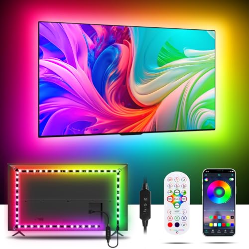 MORIACC TV LED Lights 13.1ft, LED Lights for TV 32-55 inch TV LED ...