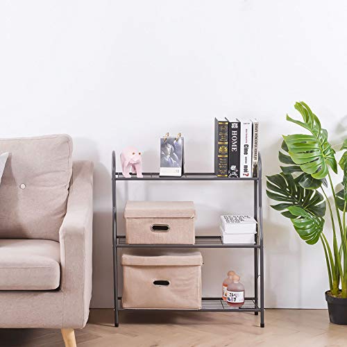 MORITIA 3 Tier Metal Plant Stand Scrollwork Design Indoor and Outd...