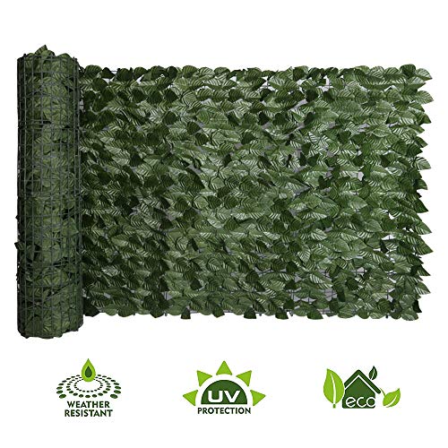 MorNon 98X39 Inch Artificial Faux Ivy Hedge Privacy Fence Wall Scr...