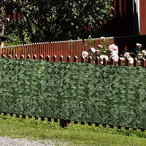 MorNon 98X39 Inch Artificial Faux Ivy Hedge Privacy Fence Wall Scr...