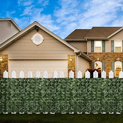 MorNon 98X39 Inch Artificial Faux Ivy Hedge Privacy Fence Wall Scr...