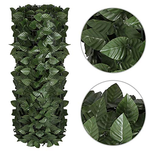 MorNon 98X39 Inch Artificial Faux Ivy Hedge Privacy Fence Wall Scr...