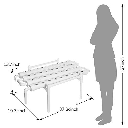 MorNon Hydroponic Grow Kit 36 Site 4 Pipe Hydroponic Growing Syste...