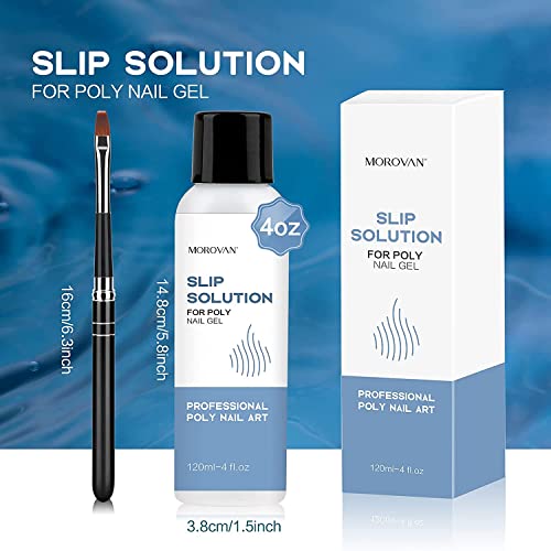 Morovan Slip Solution - Nail Extension Slip Solution 4 OZ, Quick P...