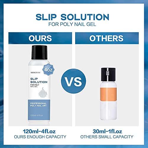 Morovan Slip Solution - Nail Extension Slip Solution 4 OZ, Quick P...