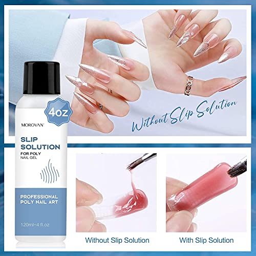 Morovan Slip Solution - Nail Extension Slip Solution 4 OZ, Quick P...