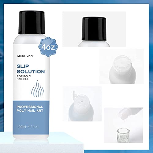 Morovan Slip Solution - Nail Extension Slip Solution 4 OZ, Quick P...