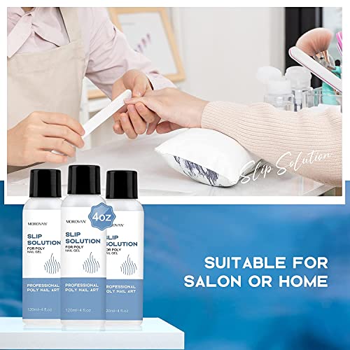 Morovan Slip Solution - Nail Extension Slip Solution 4 OZ, Quick P...