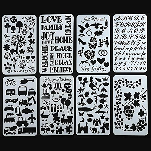 400 Stencils Set Alphabet Letters Numbers for Art and Craft, Chris...