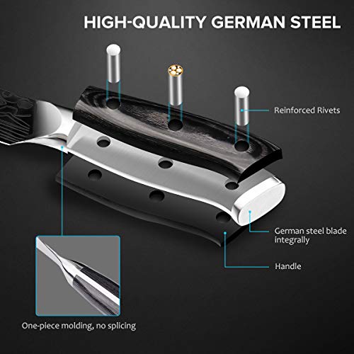 MOSFiATA 8 Bread Knife, Sharp Serrated Knife with Sheath, Bread L...