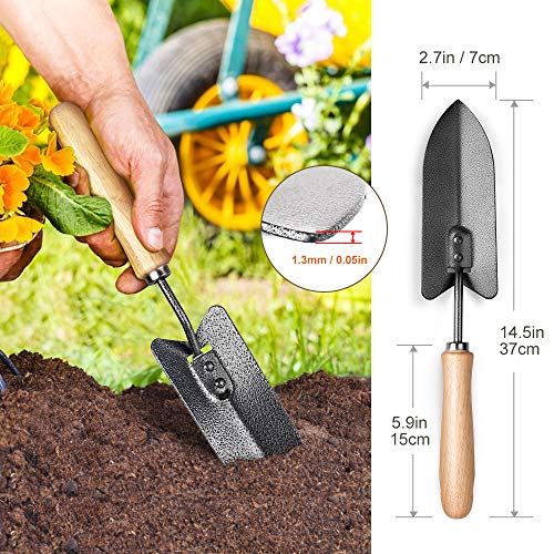 MOSFiATA Gardening Tools Set, 3 Pcs Garden Tools Set, High Carbon ...
