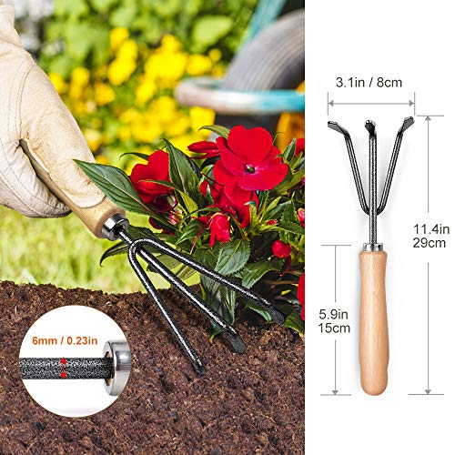 MOSFiATA Gardening Tools Set, 3 Pcs Garden Tools Set, High Carbon ...