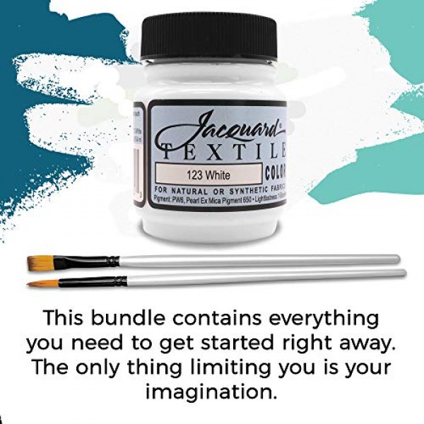 Jacquard Products White Textile Color Fabric Paint - JAC1123 2.25-...