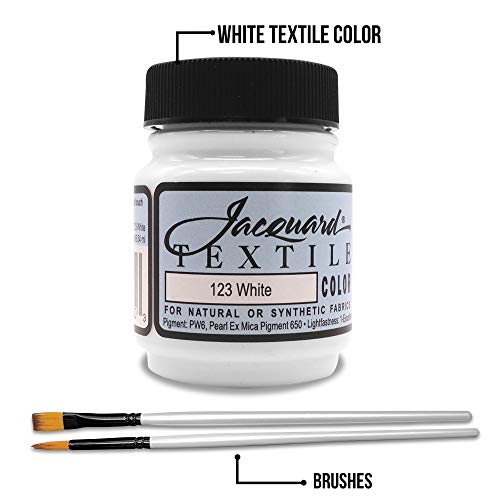 Jacquard Products White Textile Color Fabric Paint - JAC1123 2.25-...