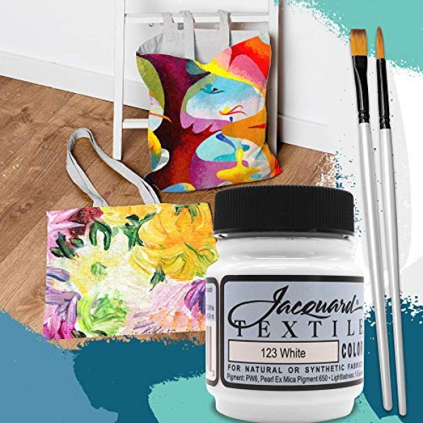 Jacquard Products White Textile Color Fabric Paint - JAC1123 2.25-...