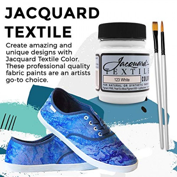 Jacquard Products White Textile Color Fabric Paint - JAC1123 2.25-...