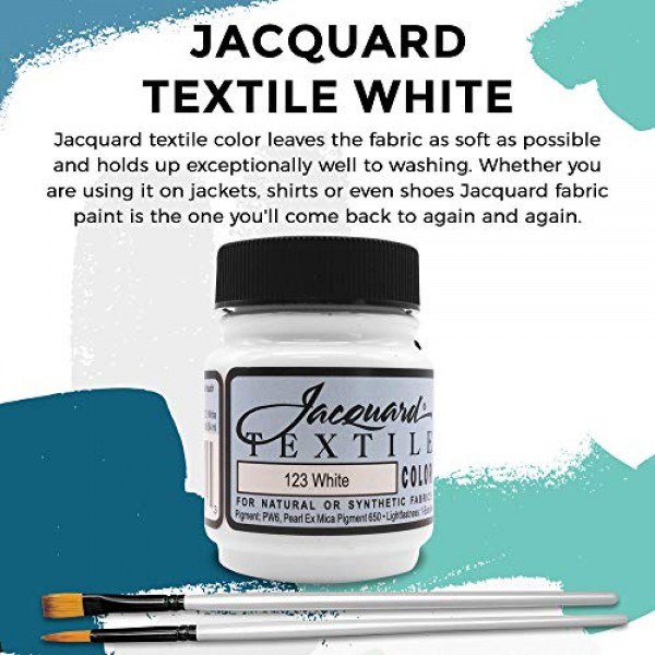 Jacquard Products White Textile Color Fabric Paint - JAC1123 2.25-...