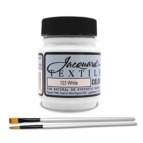 Jacquard Products White Textile Color Fabric Paint - JAC1123 2.25-...