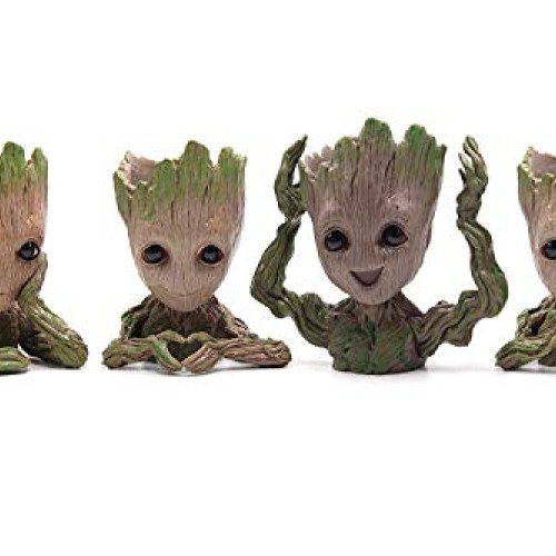 boxod Flowerpot Treeman Baby Groot Succulent Planter Cute Green Pl...
