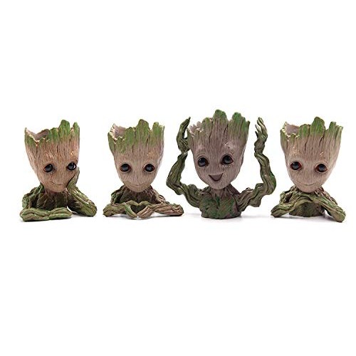 boxod Flowerpot Treeman Baby Groot Succulent Planter Cute Green Pl...