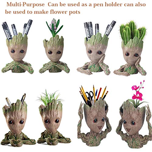 boxod Flowerpot Treeman Baby Groot Succulent Planter Cute Green Pl...