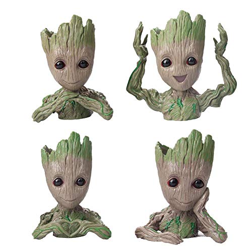 boxod Flowerpot Treeman Baby Groot Succulent Planter Cute Green Pl...