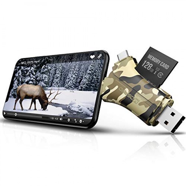 Trail Camera Viewer SD Card Reader - 4 in 1 SD and Micro SD Memory...
