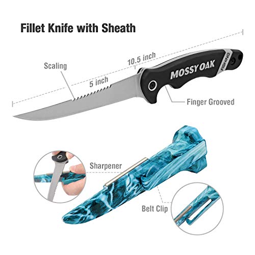 Mossy Oak 4pc Fishing Tool Kit - Pistol Grip Fishing Pliers, Fish ...