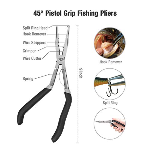 Mossy Oak 4pc Fishing Tool Kit - Pistol Grip Fishing Pliers, Fish ...