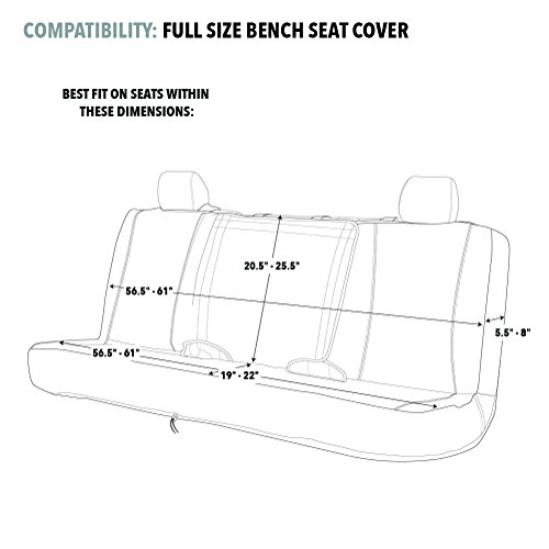 Mossy Oak Camo Bench Seat Cover, Black/Country, Full Size, Bench-S...