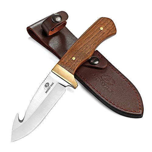 Mossy Oak Fixed Blade Gut Hook Knife, 9.5-inch Full Tang Field Pro...