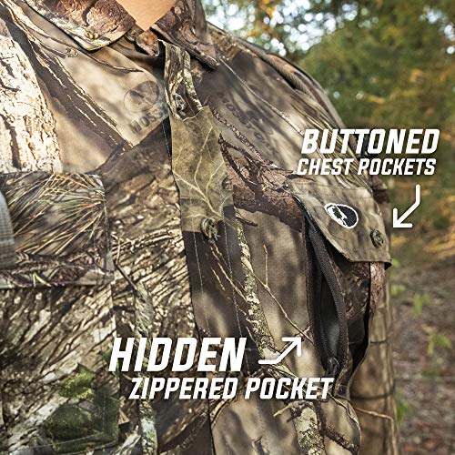 Mossy Oak MO Tibbee Technical Hunt Shirt, Break-Up Country, Medium