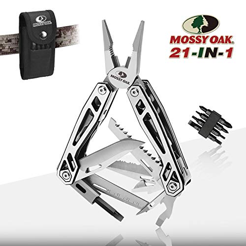 MOSSY OAK Multitool, 21-in-1 Stainless Steel Multi Tool Pocket Kni...