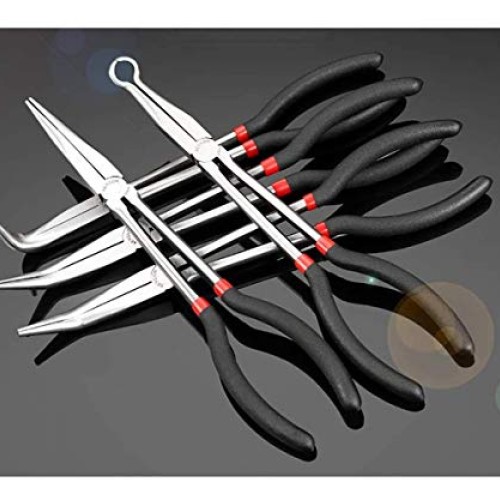 Mostbest 5 Piece Mini Pliers – Long Needle Nose Pliers Set, Nipper...