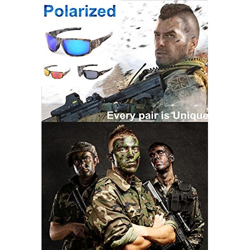 MOTELAN Polarized Camouflage Sunglasses for Mens Fishing Hunting ...
