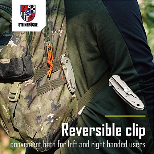 Folding Pocket Knife with Clip - Pocket Knives for Men, 3.1” Sandv...