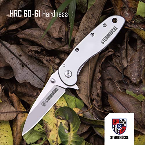 Folding Pocket Knife with Clip - Pocket Knives for Men, 3.1” Sandv...