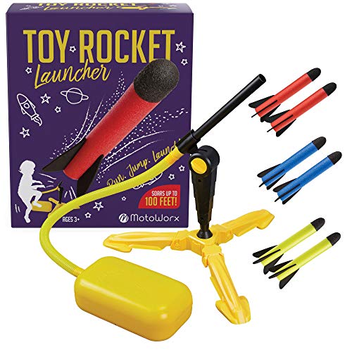 Toy Rocket Launcher for kids – Shoots Up to 100 Feet – 8 Colorful ...